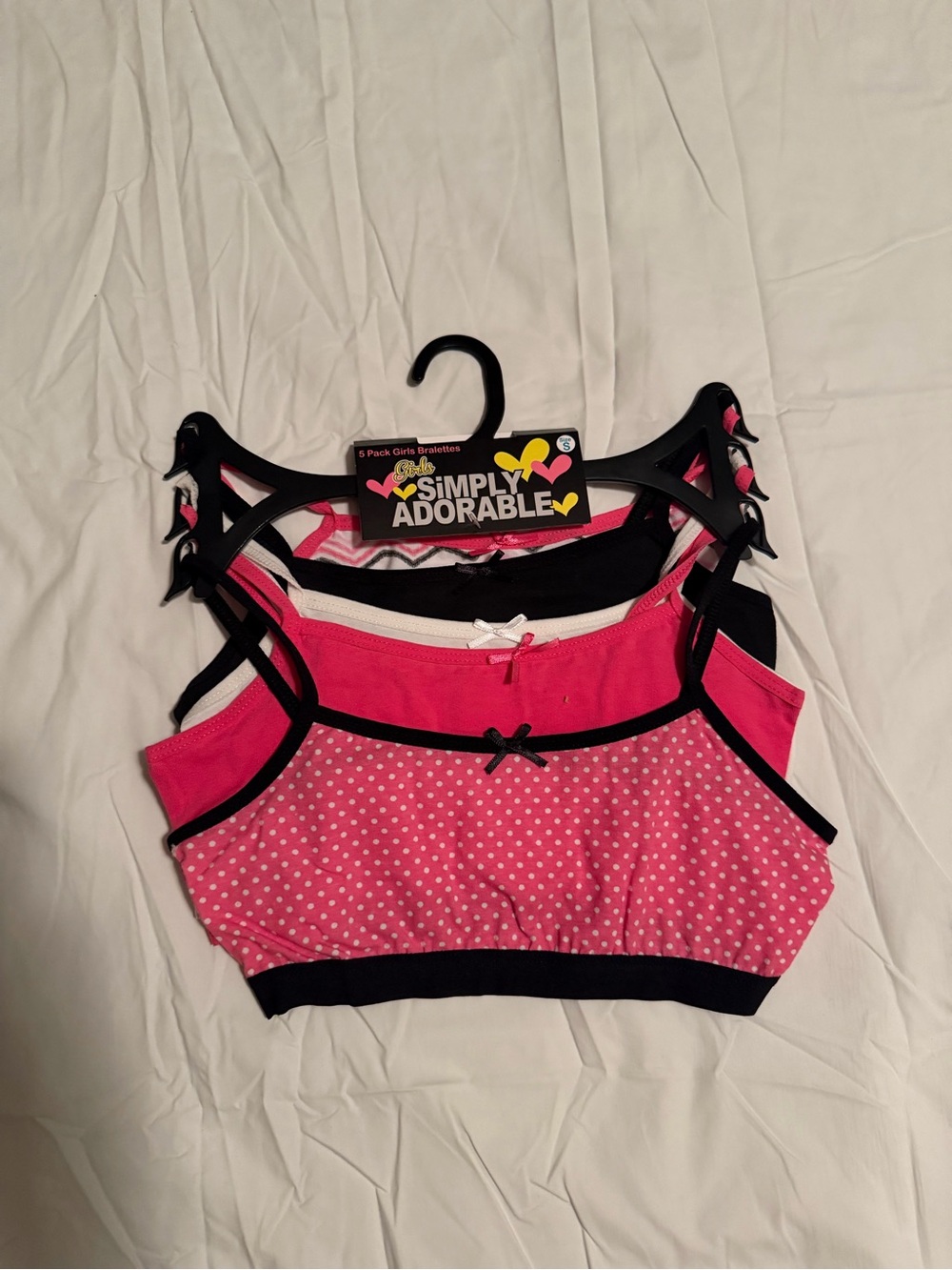 Simply Adorable Girls Bralette Bundle 5-Pack Size Small NWT